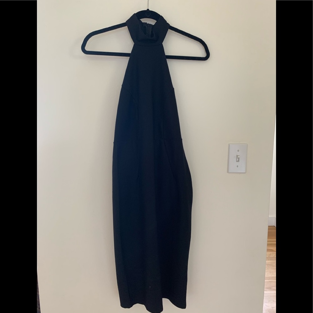 Missguided black midi dress